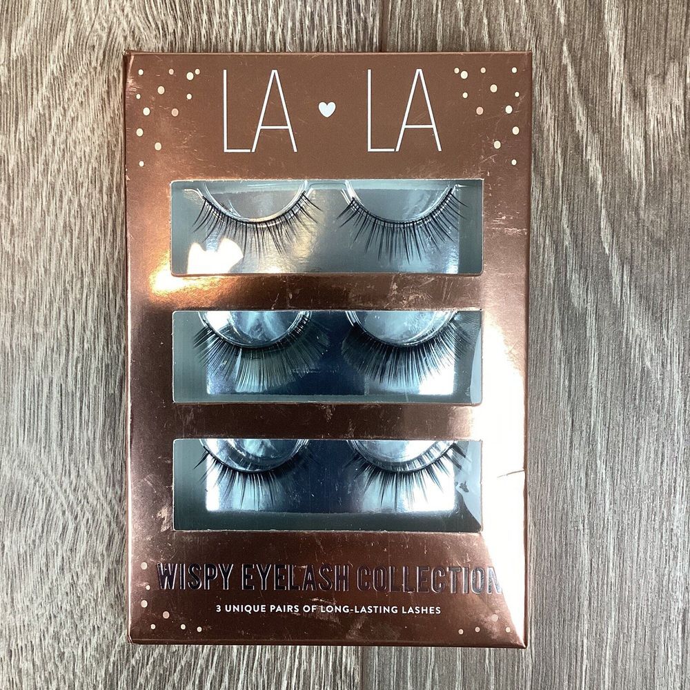 La La Wispy Eyelash Collection NEW 3 Unique Pairs Long‎ Lasting